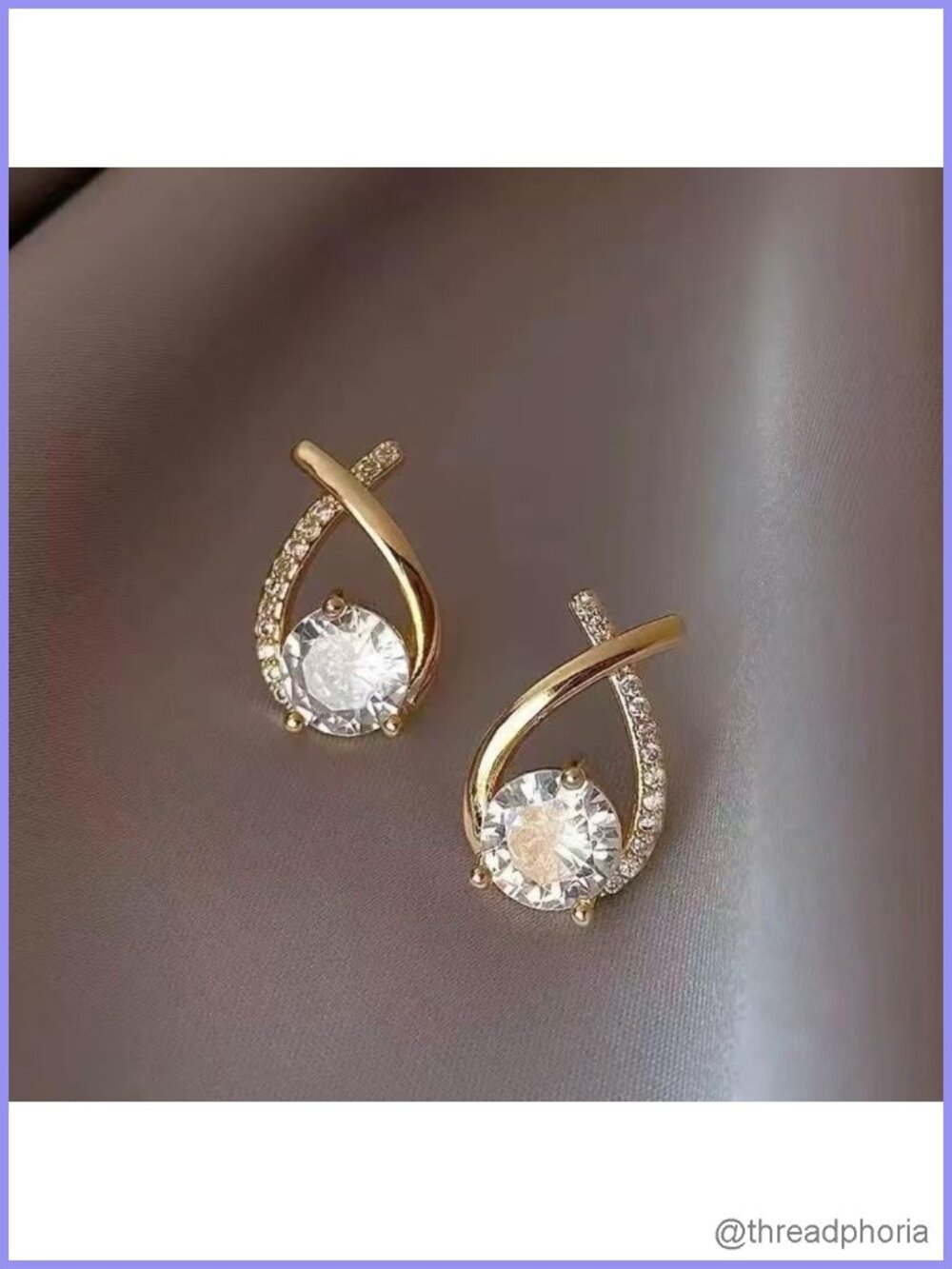 18K Gold Plated Caged Pearl Stud Earrings Retro Chic